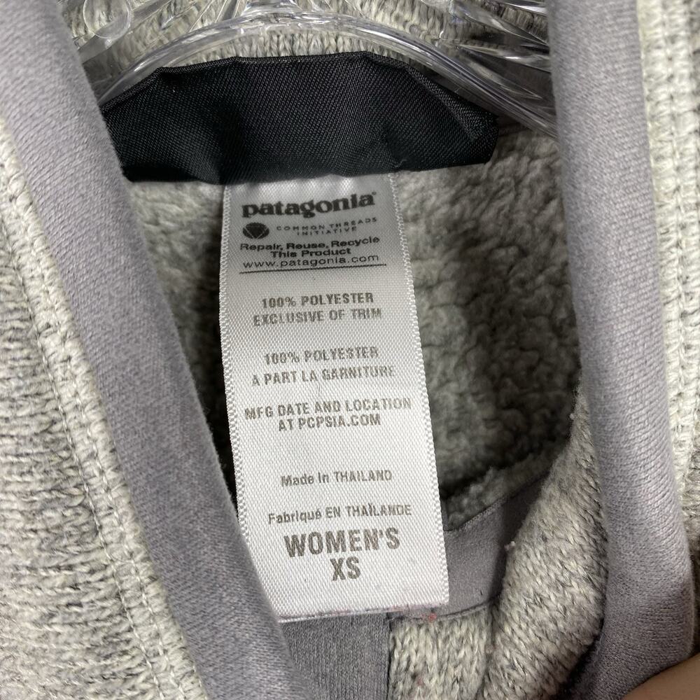 Patagonia Fleece Womens XS Gray Sweater Quarter Zip Custom Logo Pullover Knit - Picture 7 of 9